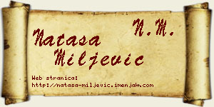 Nataša Miljević vizit kartica